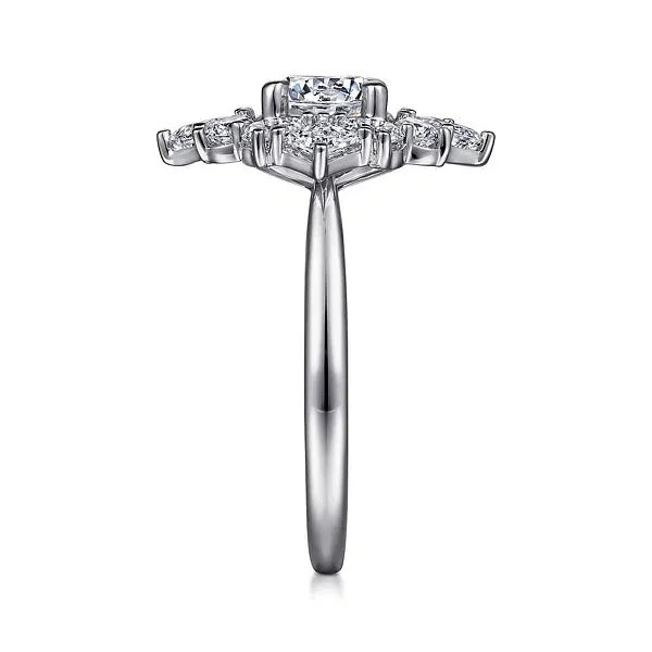 Fancy Fun Halo Round Diamond Engagement Ring Mounting