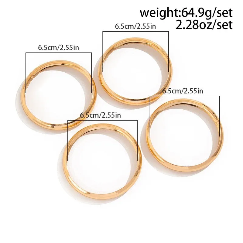 Fashionable Metal Bracelet Set