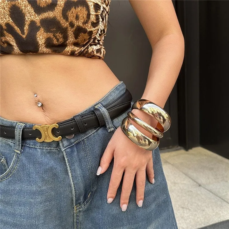Fashionable Metal Bracelet Set