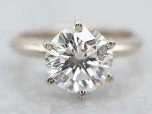 Fashionable White Gold Diamond Solitaire Engagement Ring
