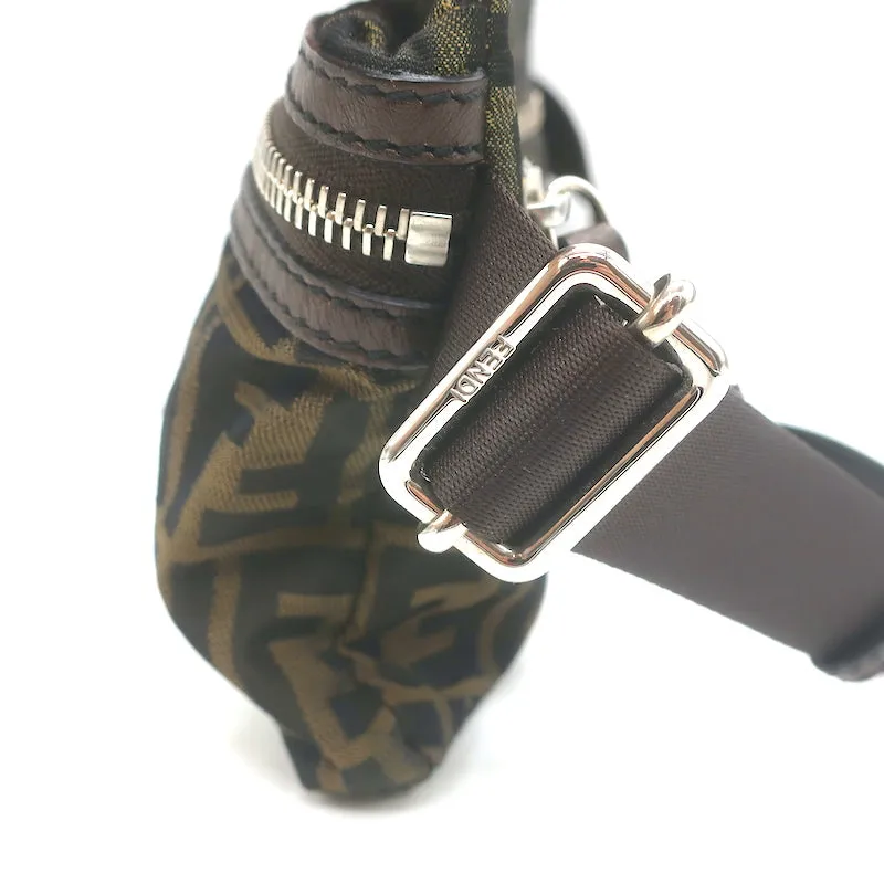 Fendi Zucca Fanny Pack Belt Bag Brown Canvas & Leather