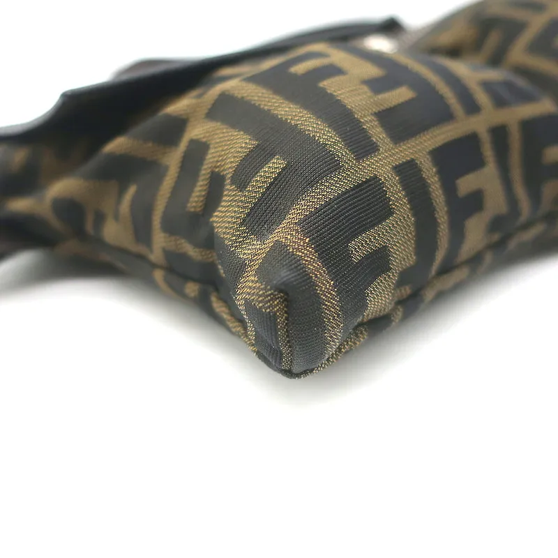 Fendi Zucca Fanny Pack Belt Bag Brown Canvas & Leather