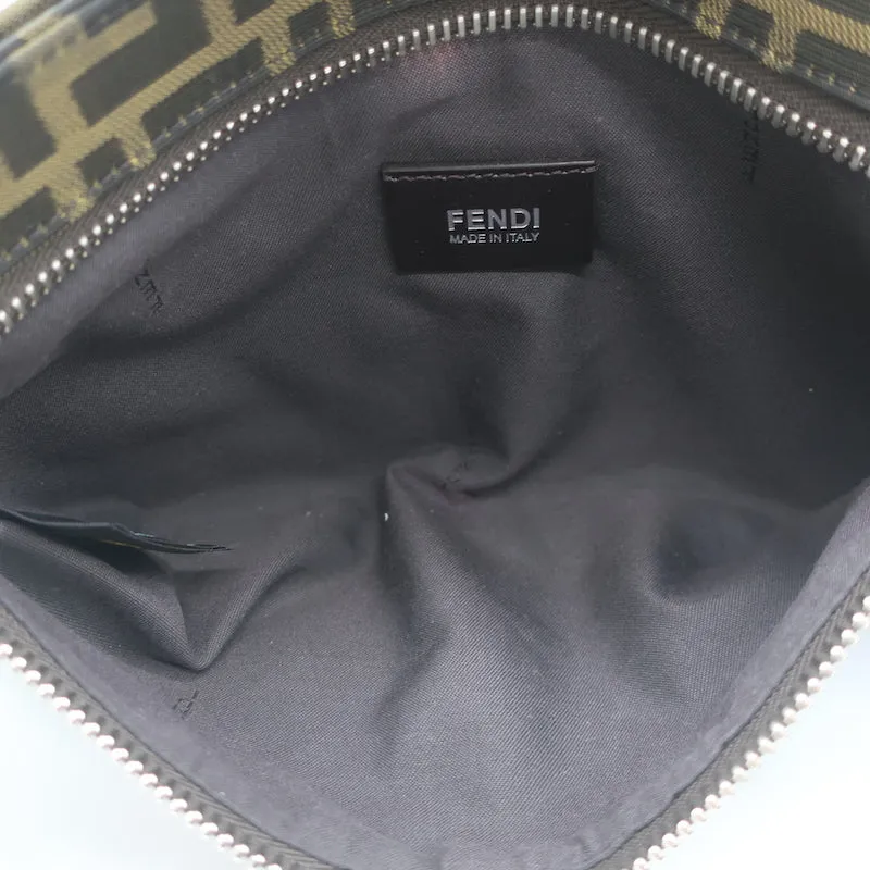 Fendi Zucca Fanny Pack Belt Bag Brown Canvas & Leather