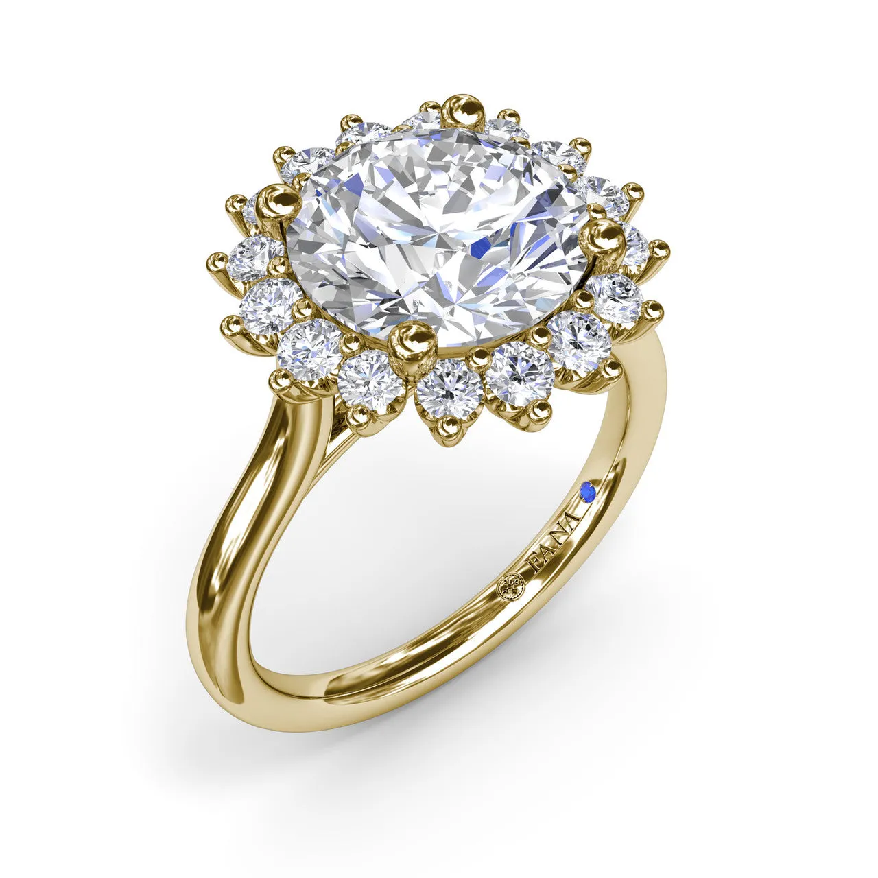 Floral Diamond Engagement Ring