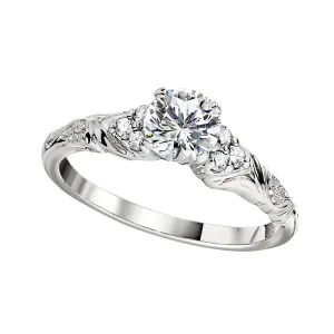 Floral Vintage Style Engagement Rings