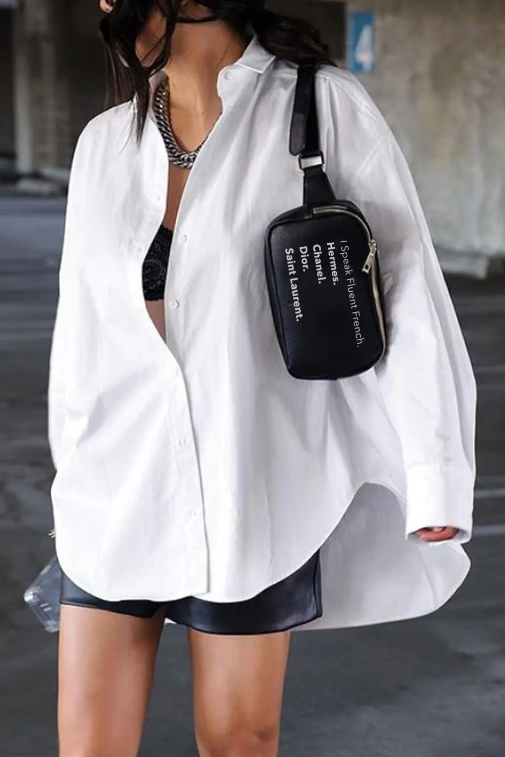 Fluent French Black Fanny Pack
