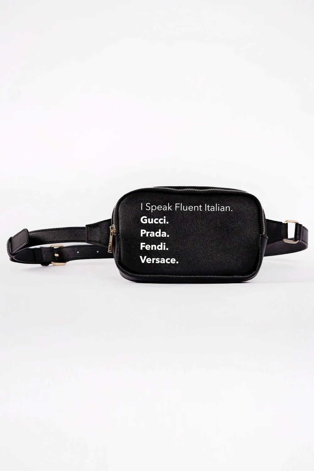 Fluent Italian Black Fanny Pack