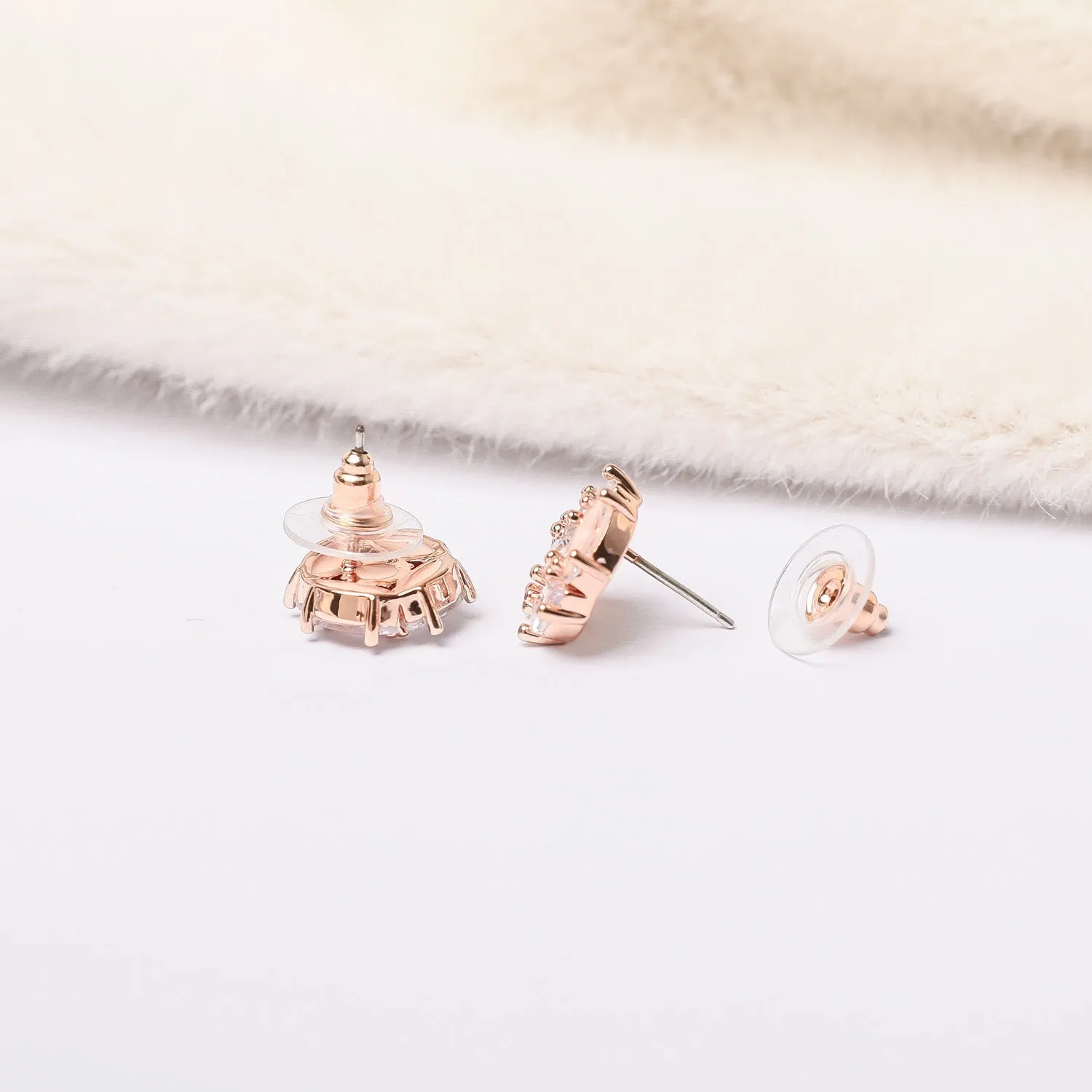 Flying Colors Rose Gold Stud Earrings