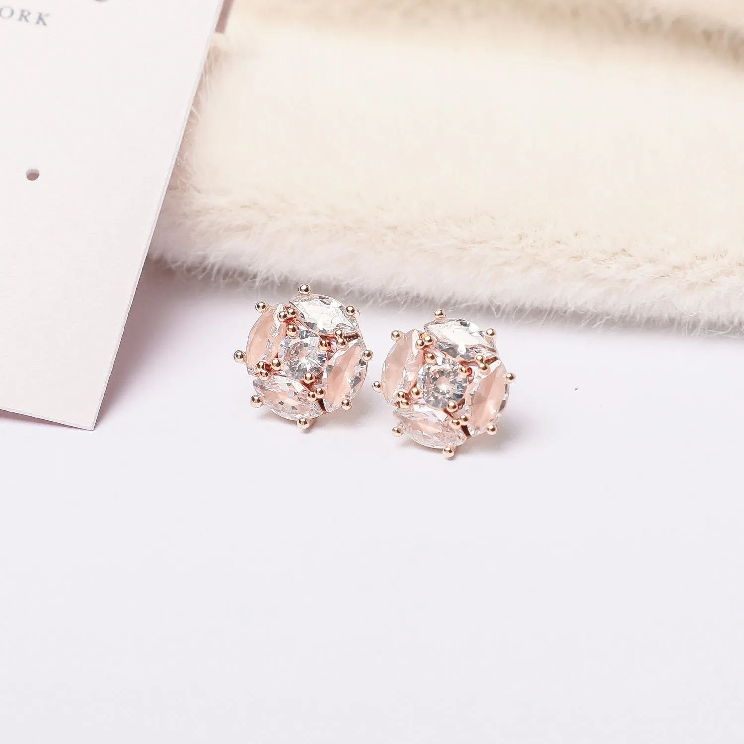 Flying Colors Rose Gold Stud Earrings