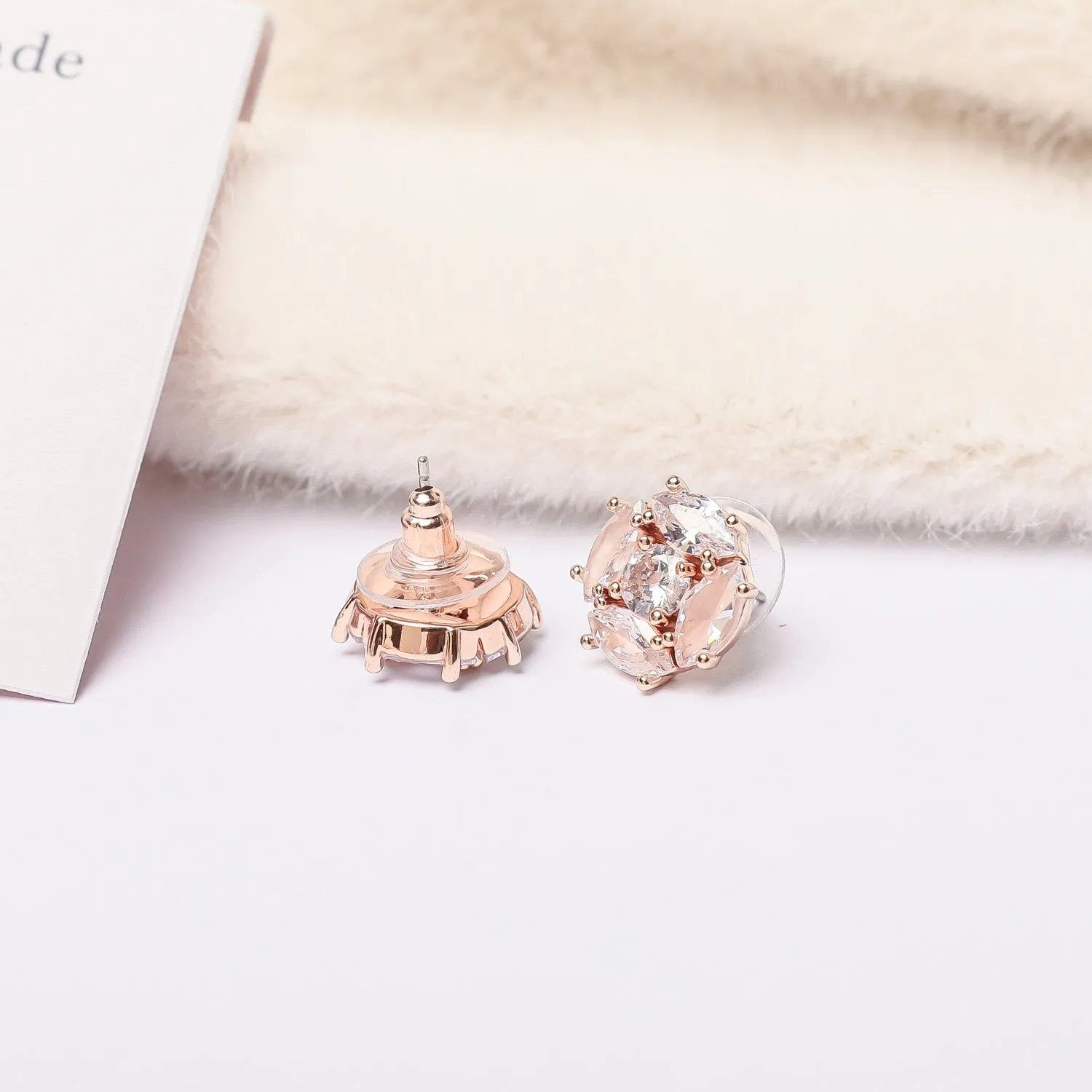 Flying Colors Rose Gold Stud Earrings