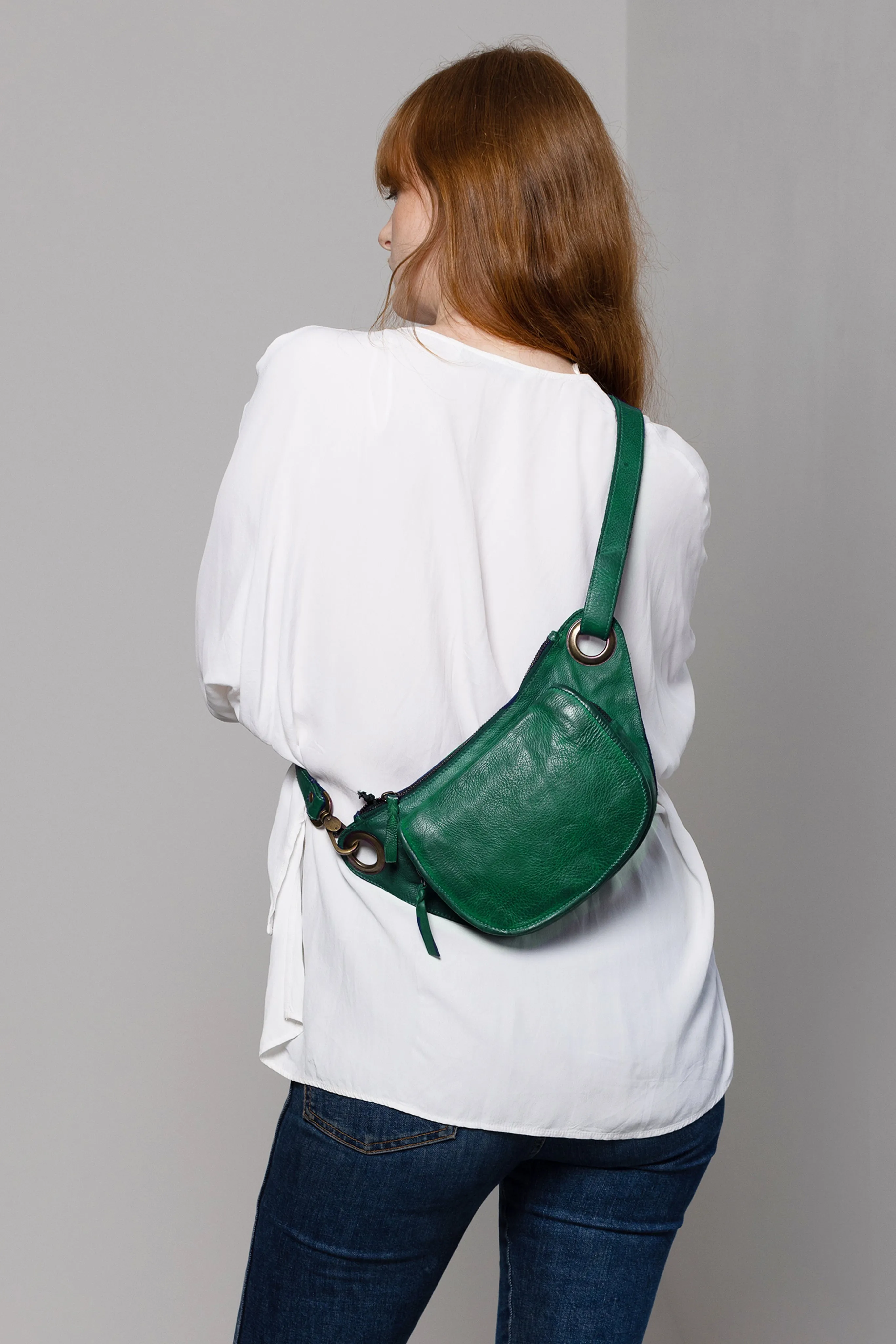 Forest Green City Sling Bag