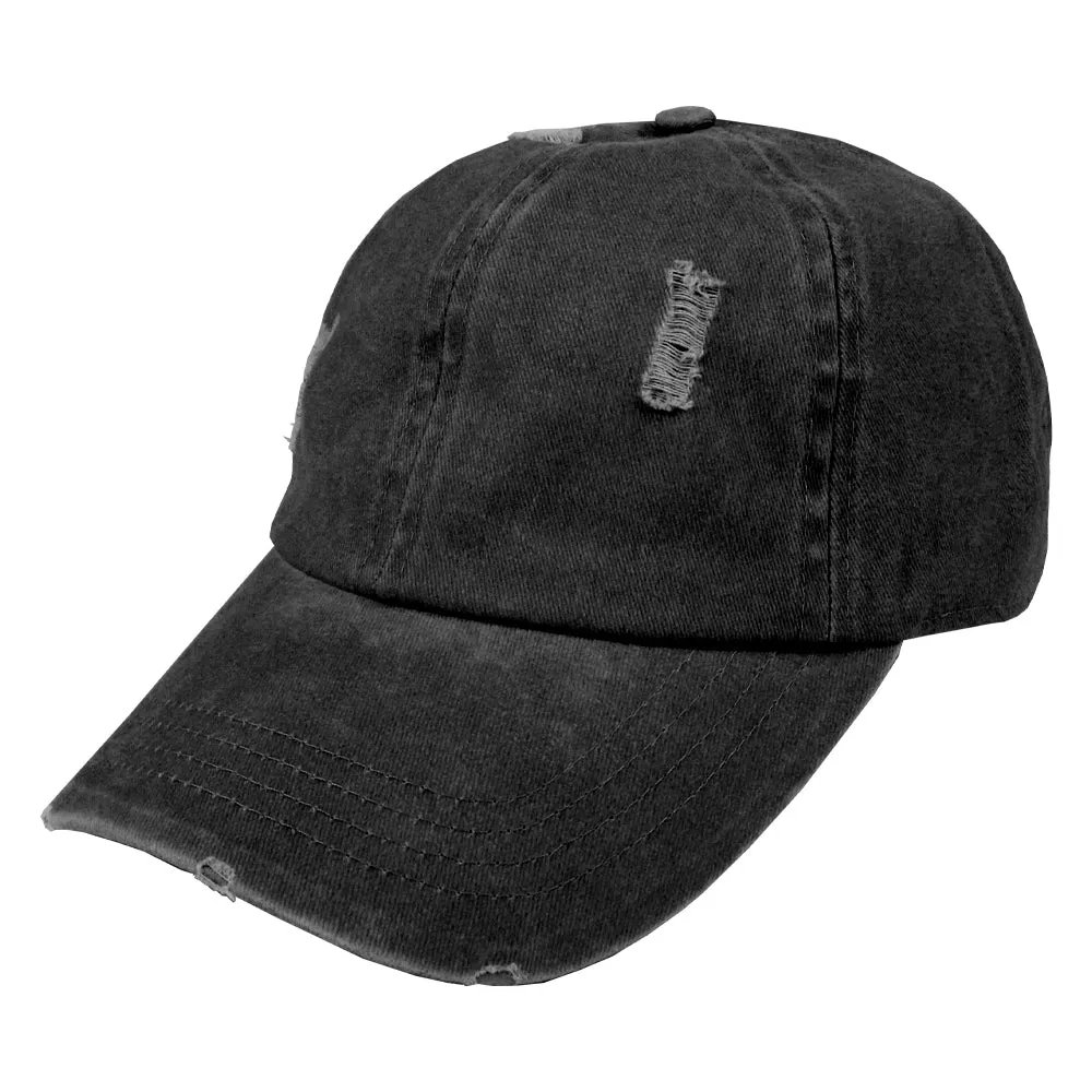 FWCAP4113 - Pigment Wash Distressed Baseball Cap with Adjustable Buckle