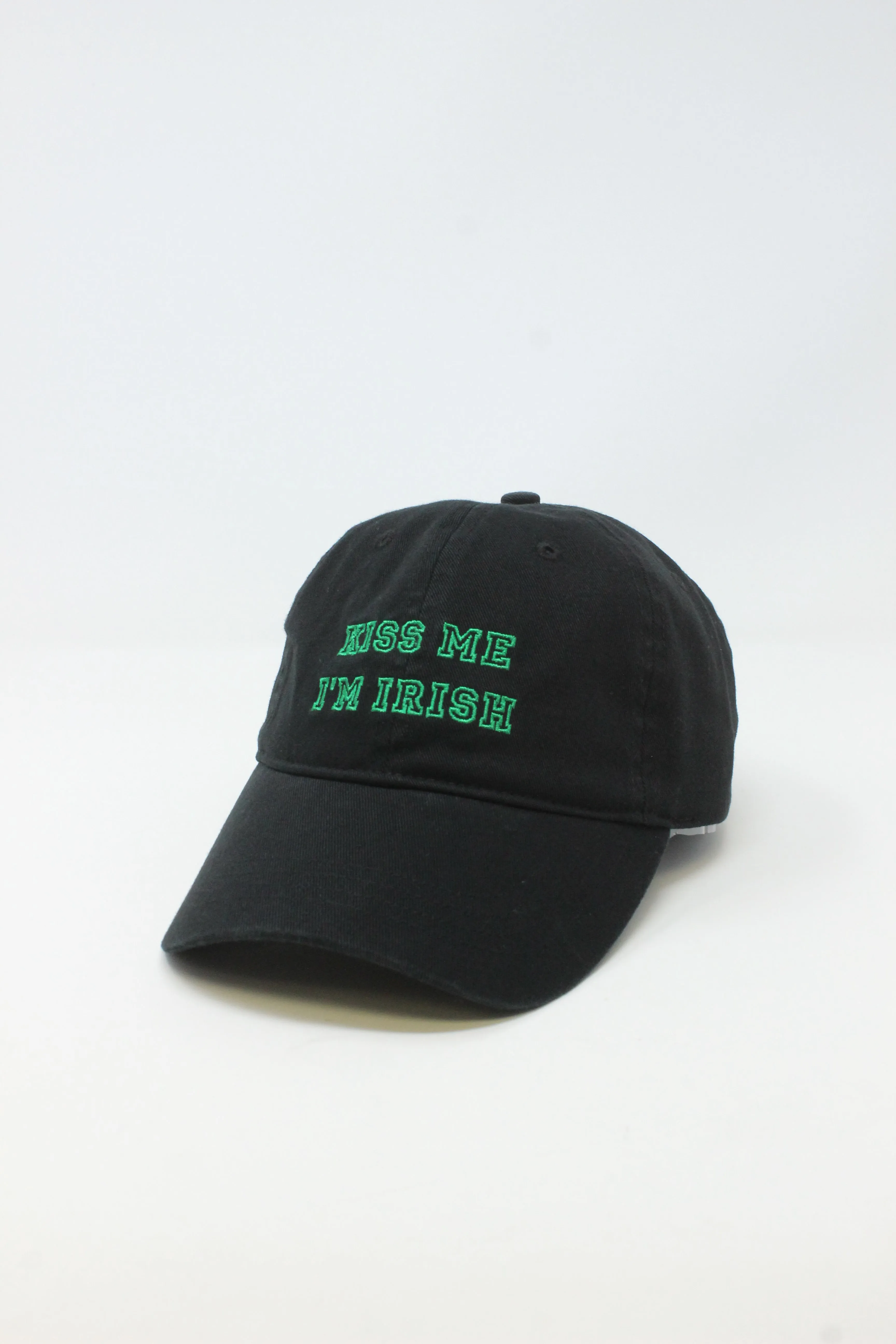 FWCAP93 - "Kiss Me I'm Irish Cotton" Embroidery Cap with Adjustable Buckle Closure