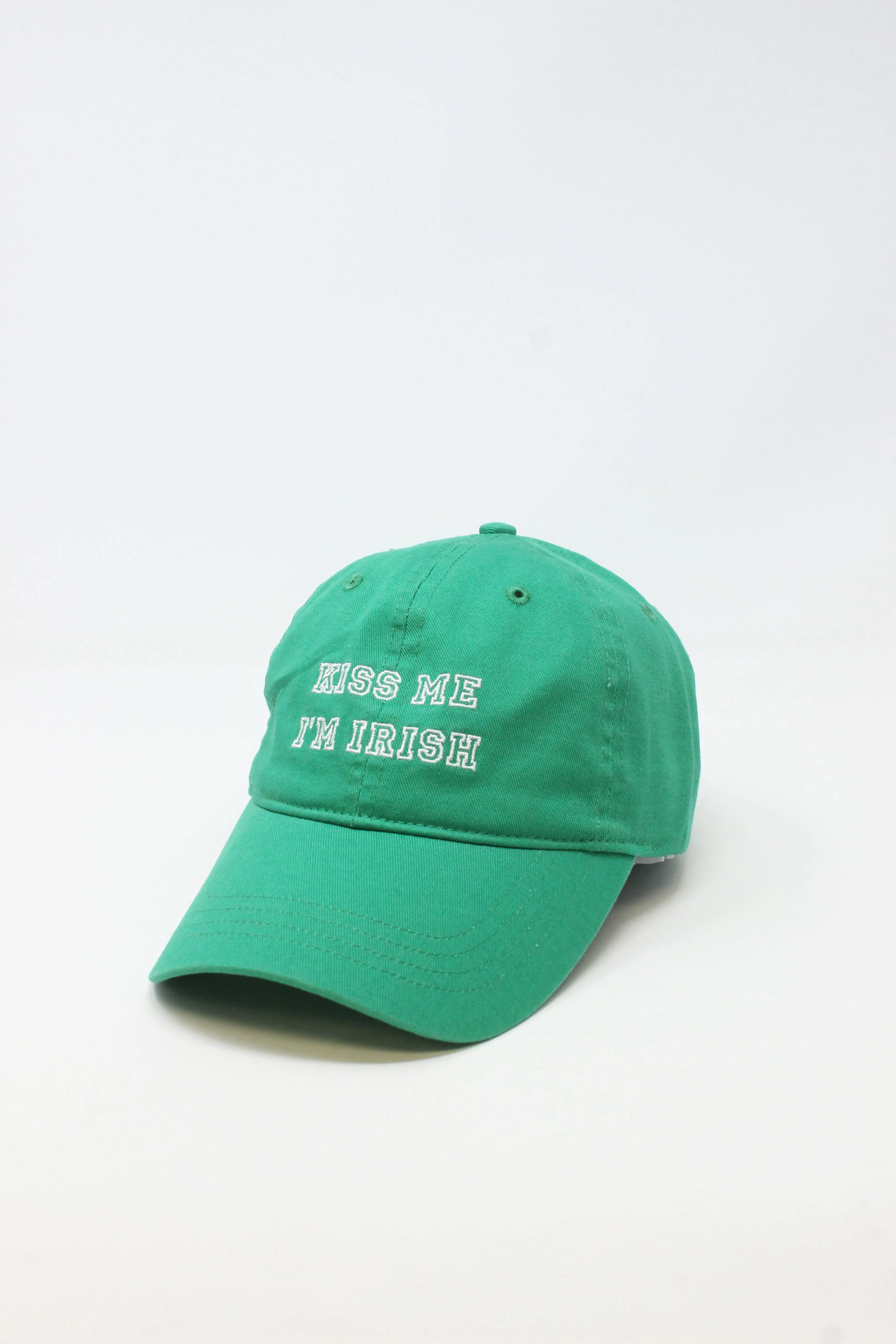 FWCAP93 - "Kiss Me I'm Irish Cotton" Embroidery Cap with Adjustable Buckle Closure