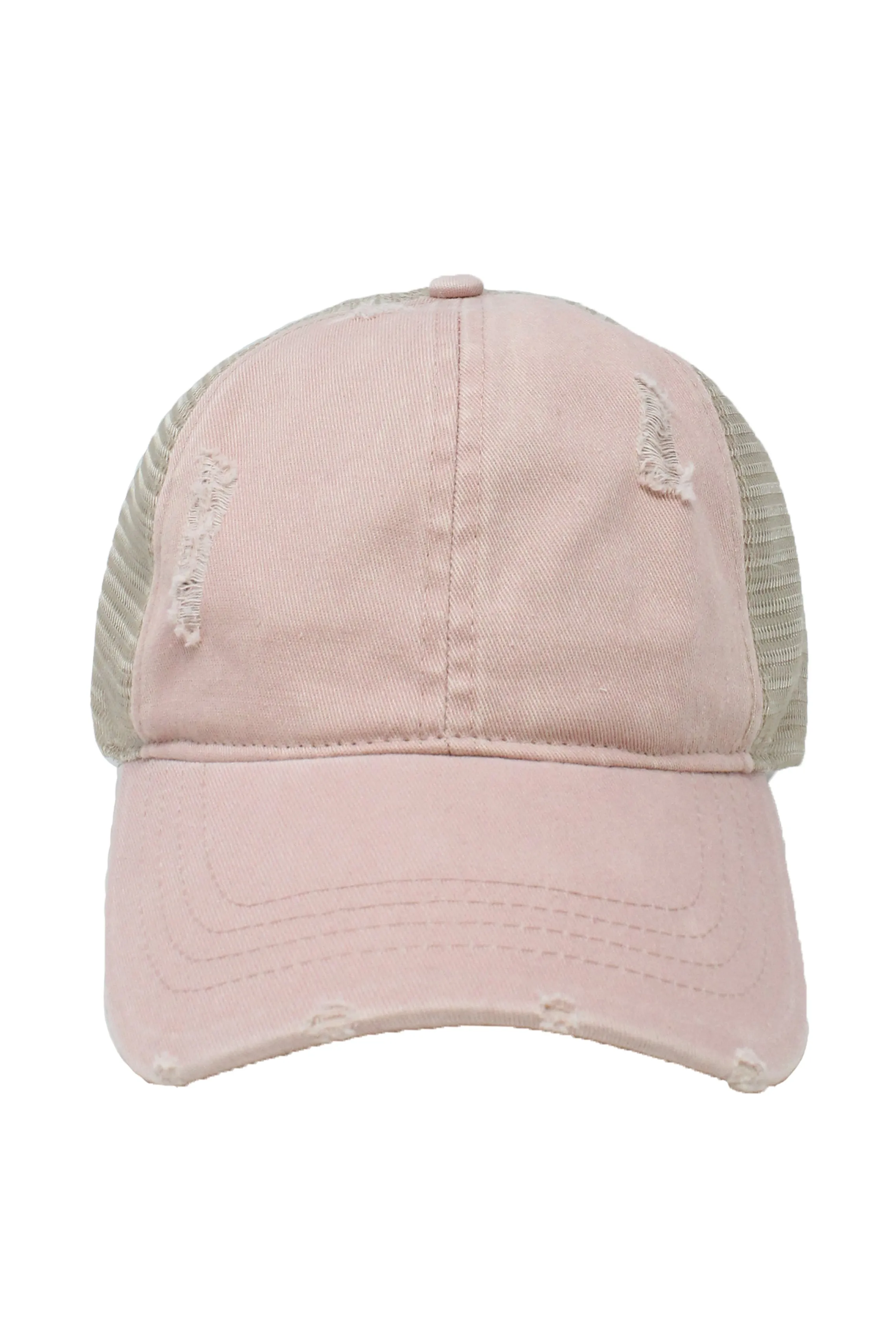 FWCAPM4117 - Washed Mesh Back Baseball Cap with Plastic Adjustable Closure
