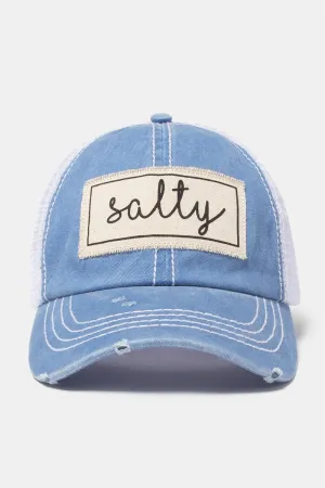 FWCAPM651 - SALTY Canvas Patch Mesh Back Baseball Cap
