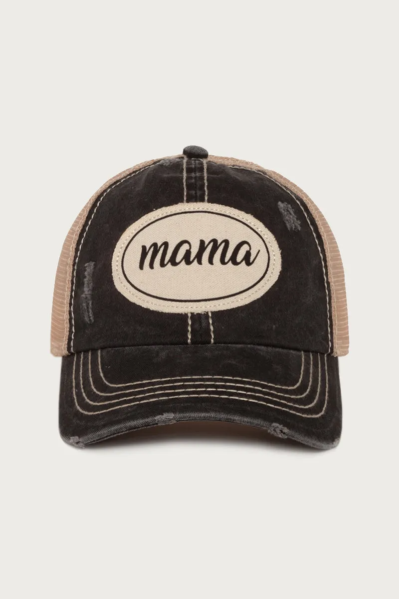 FWCAPM660 - Mama Canvas Patch Mesh Back Baseball Cap