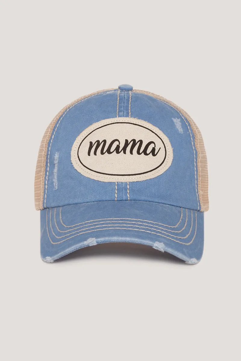 FWCAPM660 - Mama Canvas Patch Mesh Back Baseball Cap