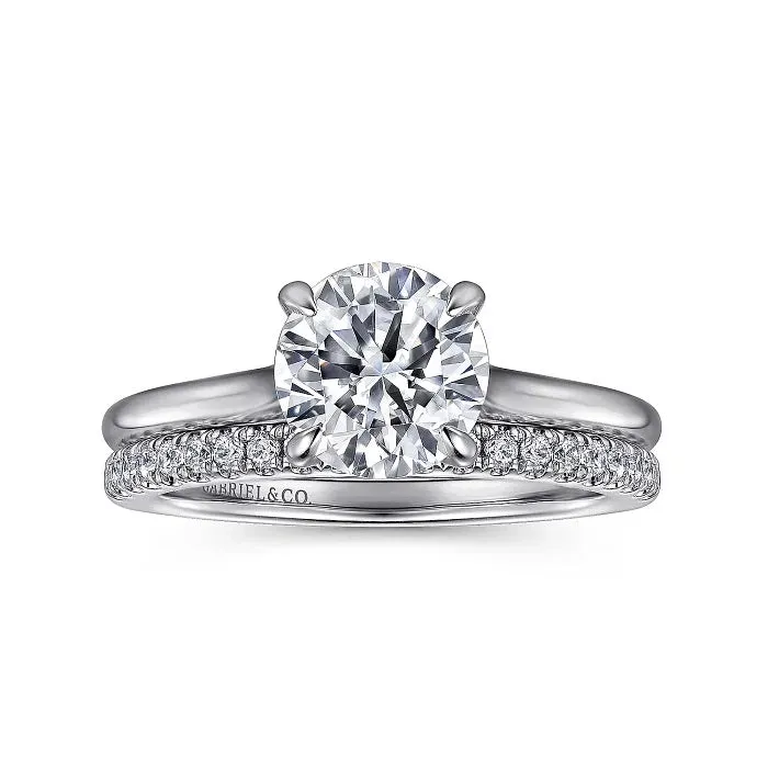 Gabriel 14K White Gold Round Diamond Engagement Ring ER16339R6W44JJ