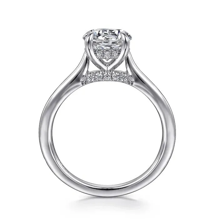 Gabriel 14K White Gold Round Diamond Engagement Ring ER16339R6W44JJ
