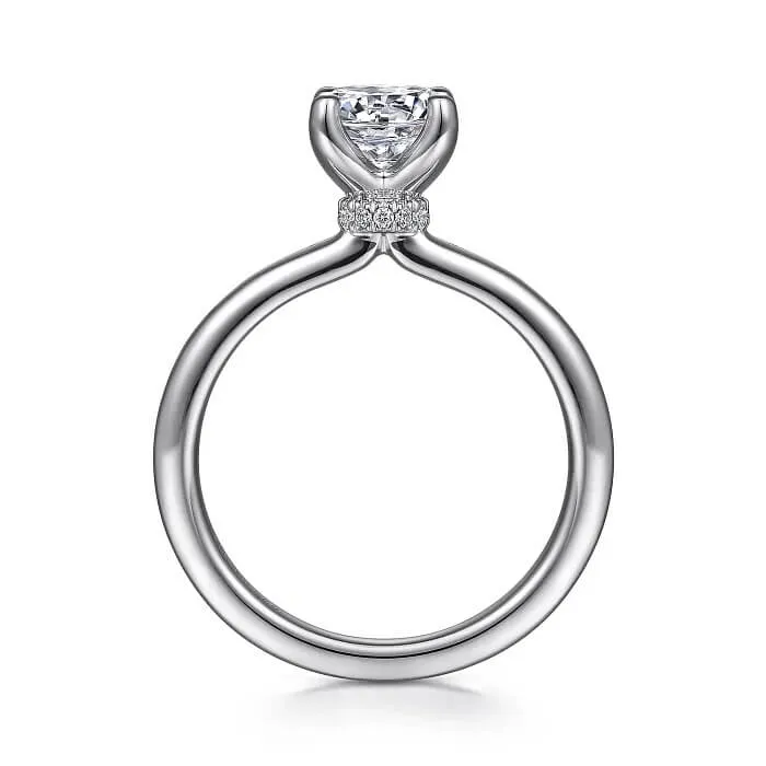 Gabriel 14K White Gold Round Solitaire Diamond Engagement Ring ER15802R4W44JJ