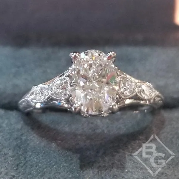 Gabriel & Co. "Chelsea" Oval Cut Diamond Engagement Ring