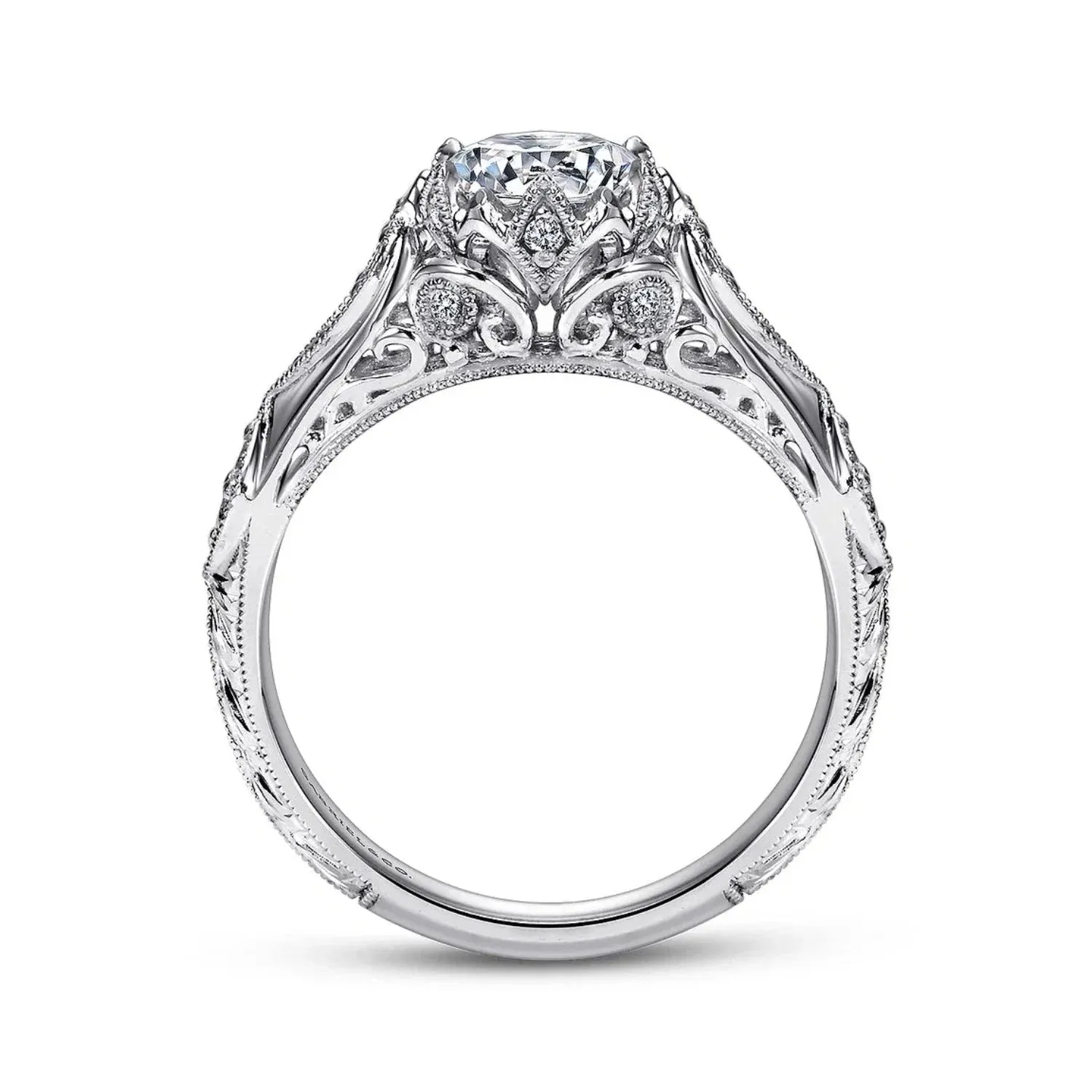 Gabriel & Co. "Jaelyn" Victorian Style Diamond Engagement Ring