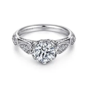 Gabriel & Co. "Jaelyn" Victorian Style Diamond Engagement Ring