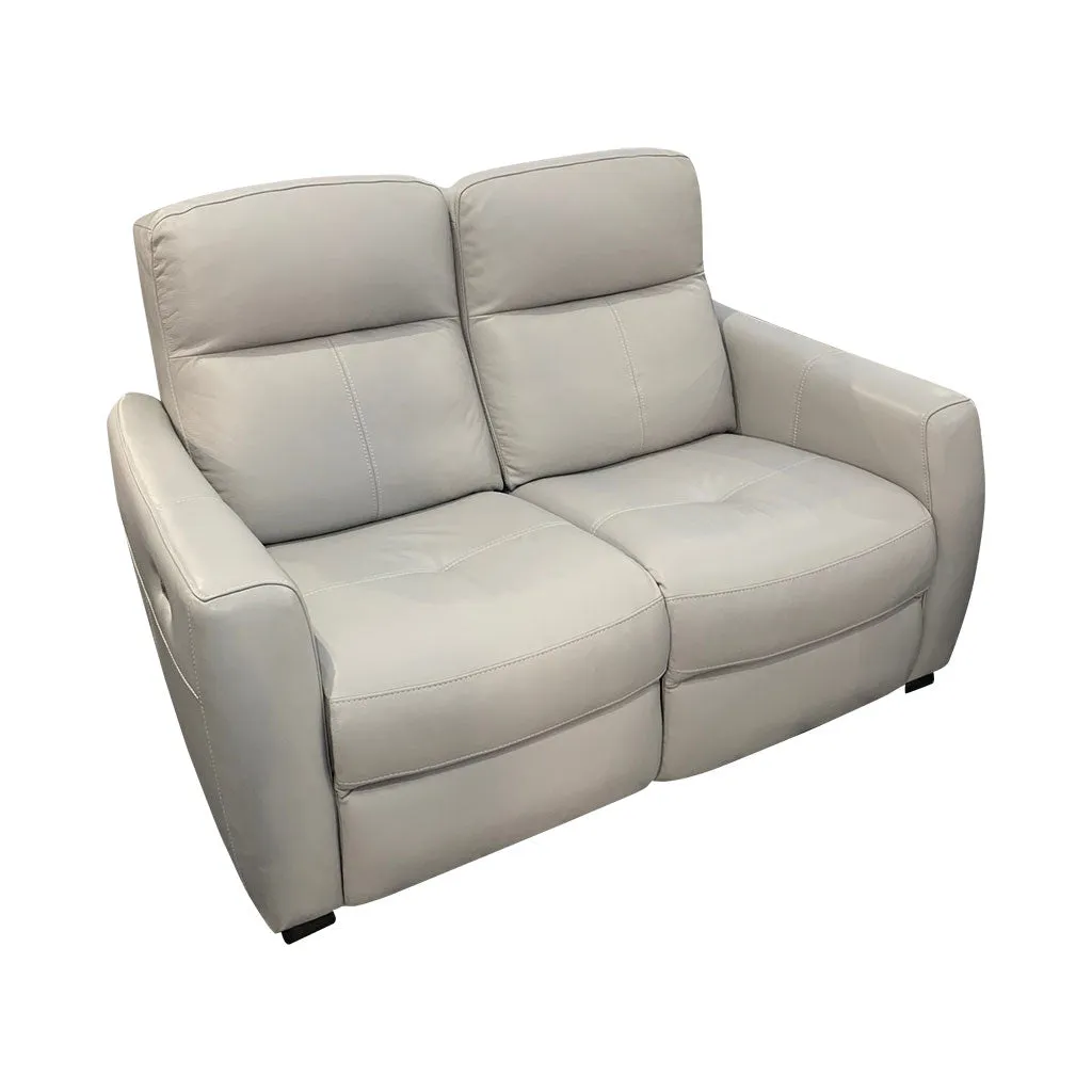 Genoa 3ReRe 2ReRe - Electric Recliners - Light Grey Leather