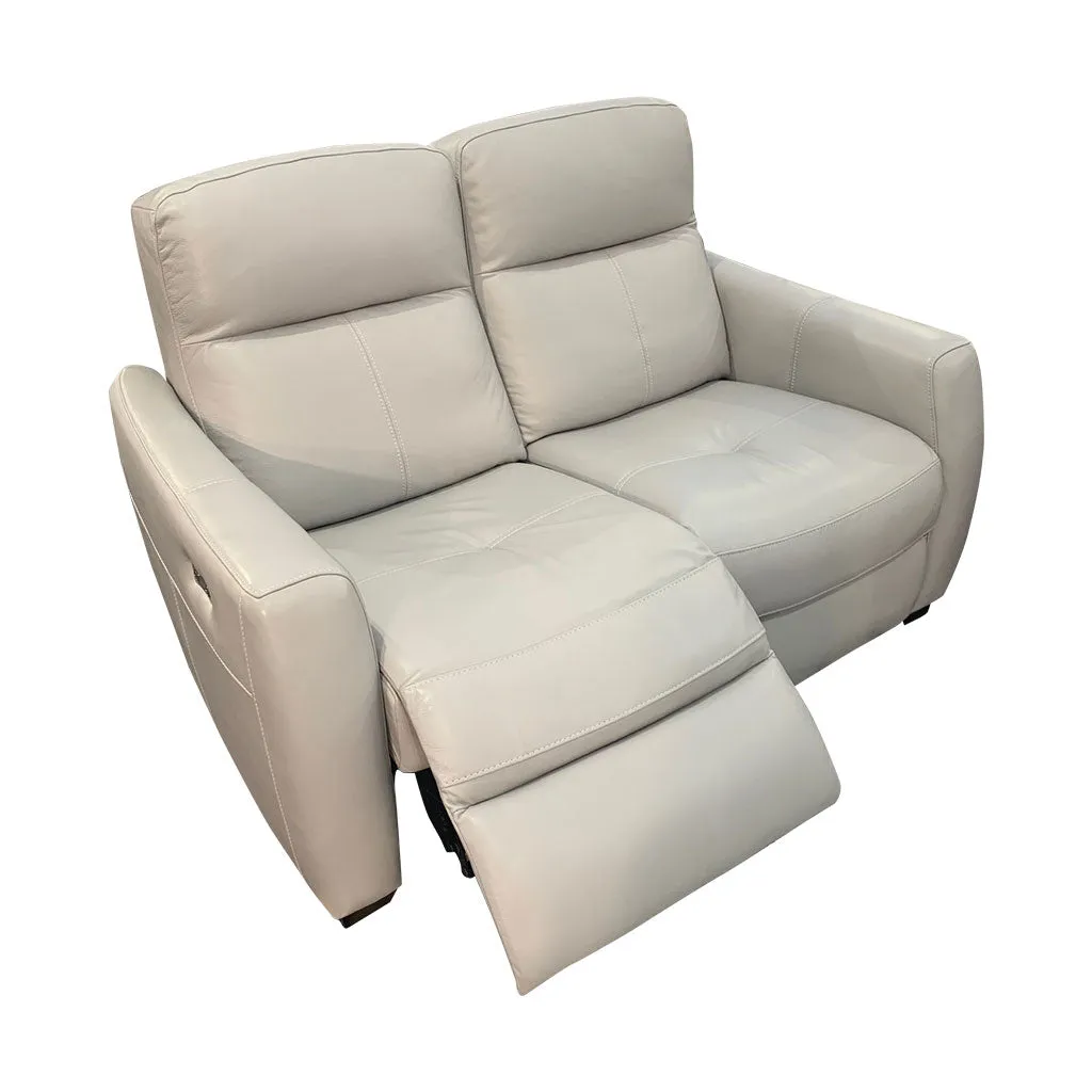 Genoa 3ReRe 2ReRe - Electric Recliners - Light Grey Leather