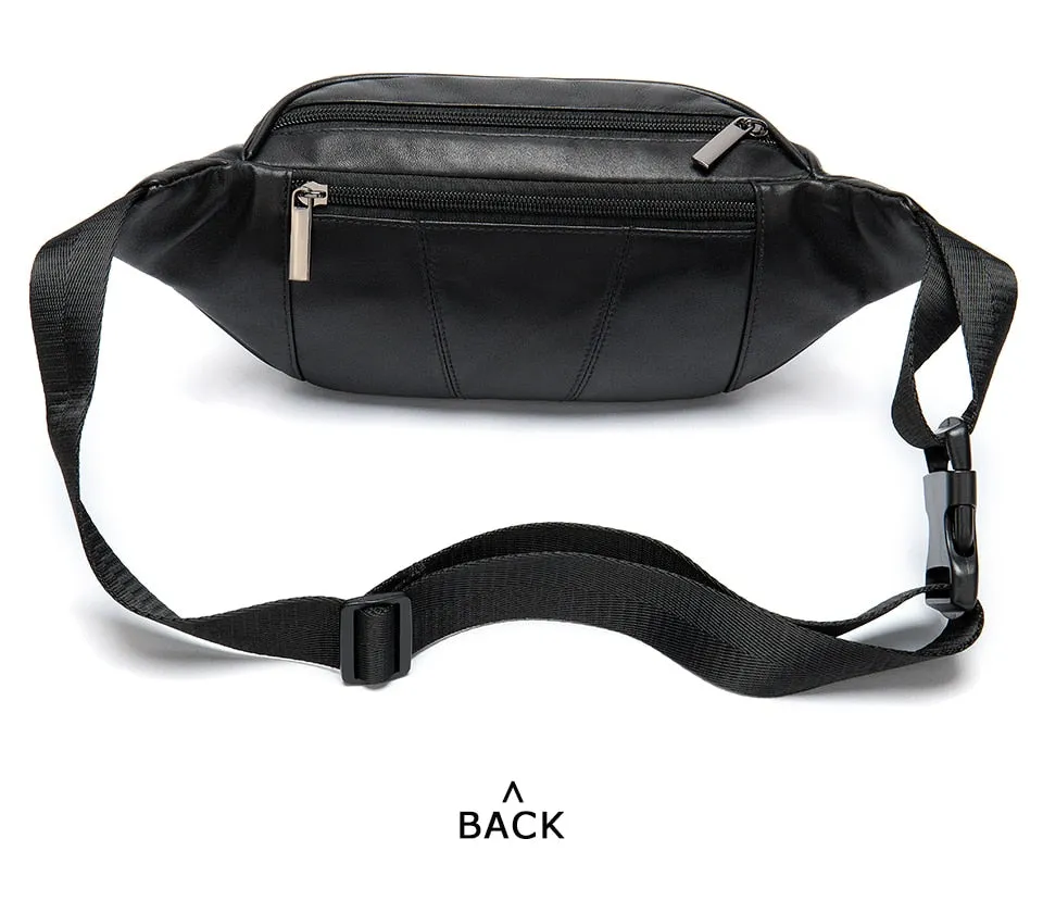 Genuine Leather Men Waist Bags Belt
