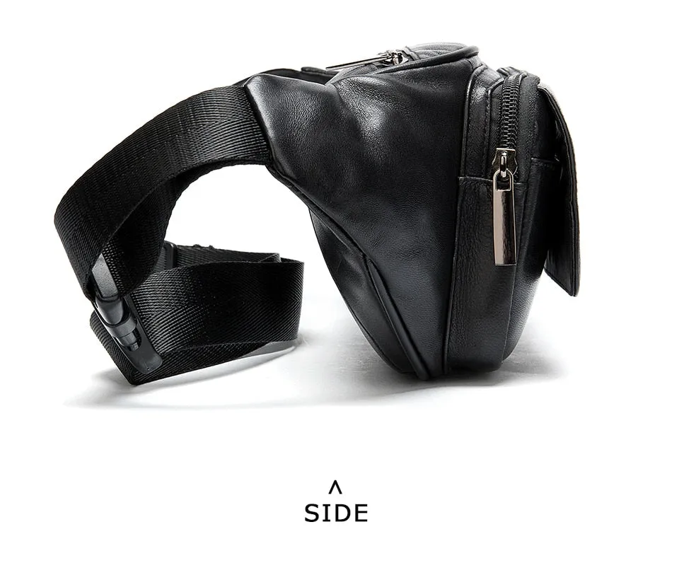 Genuine Leather Men Waist Bags Belt