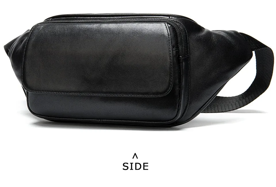 Genuine Leather Men Waist Bags Belt