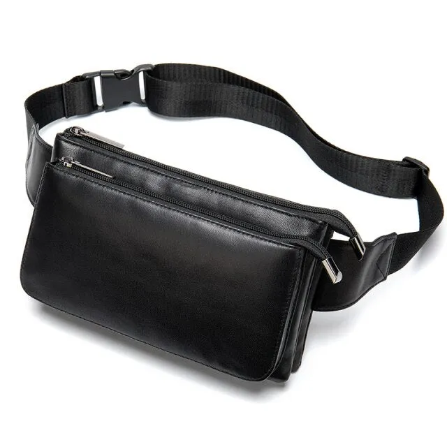 Genuine Leather Men Waist Bags Belt