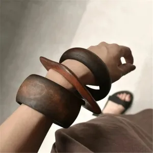 Geometric Square Circle Wooden Bracelets
