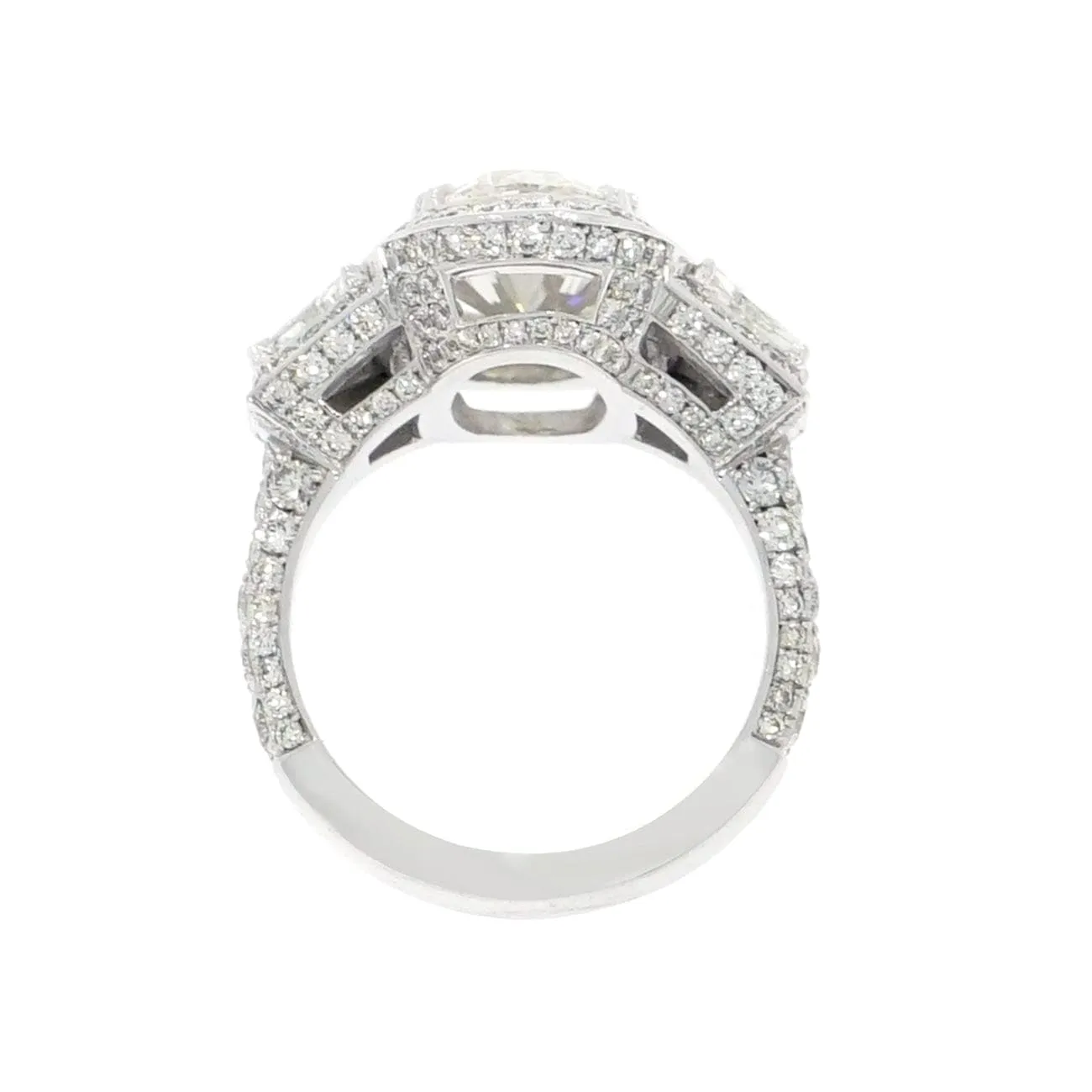 GIA Certified 4.34 ct. Oval Diamond Platinum Engagement Ring