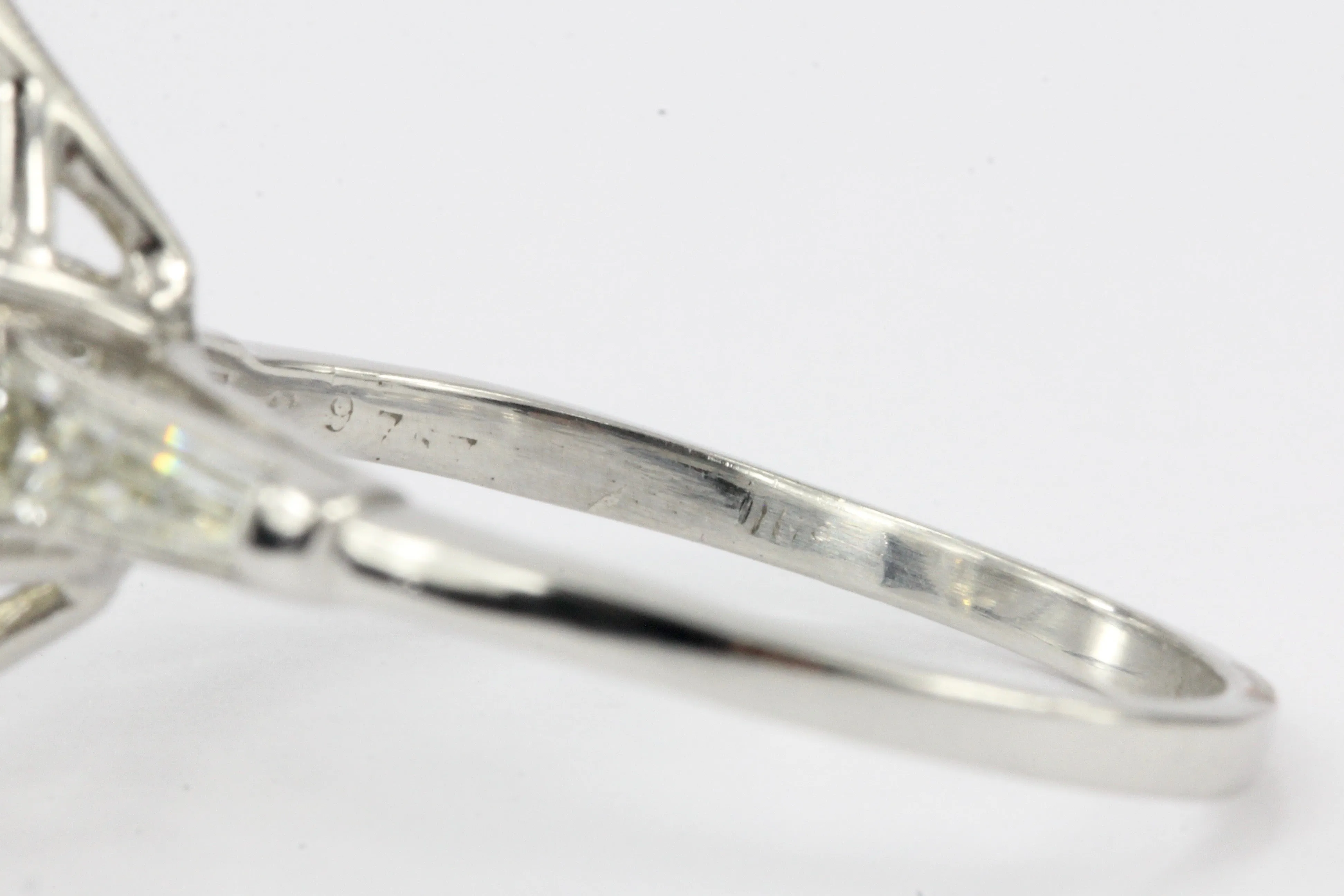 GIA Platinum 2.3 Carat Marquise Diamond Ring