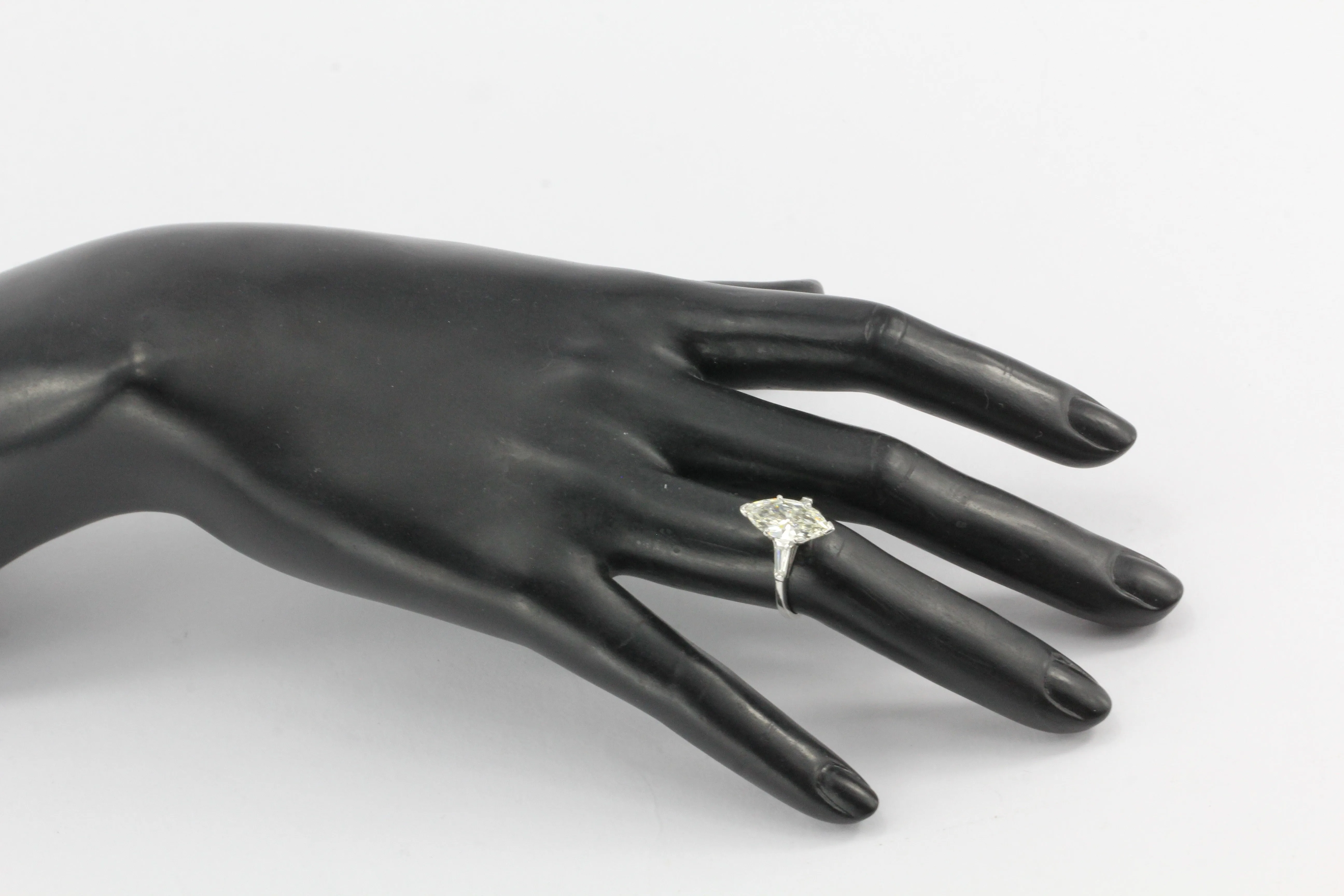 GIA Platinum 2.3 Carat Marquise Diamond Ring