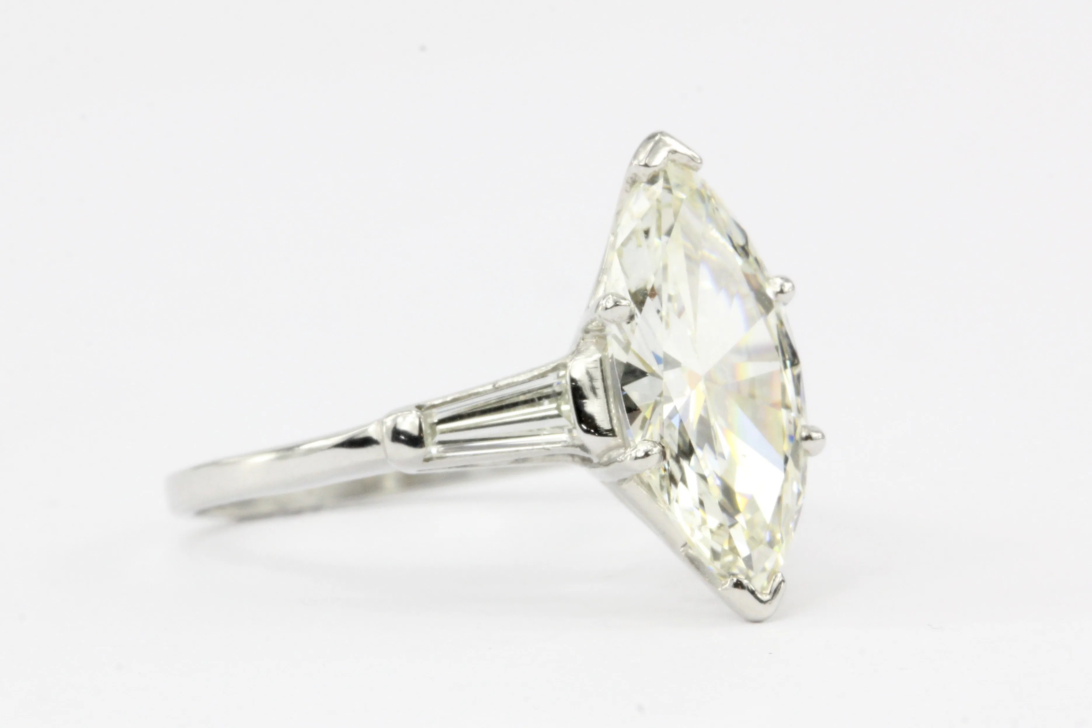 GIA Platinum 2.3 Carat Marquise Diamond Ring