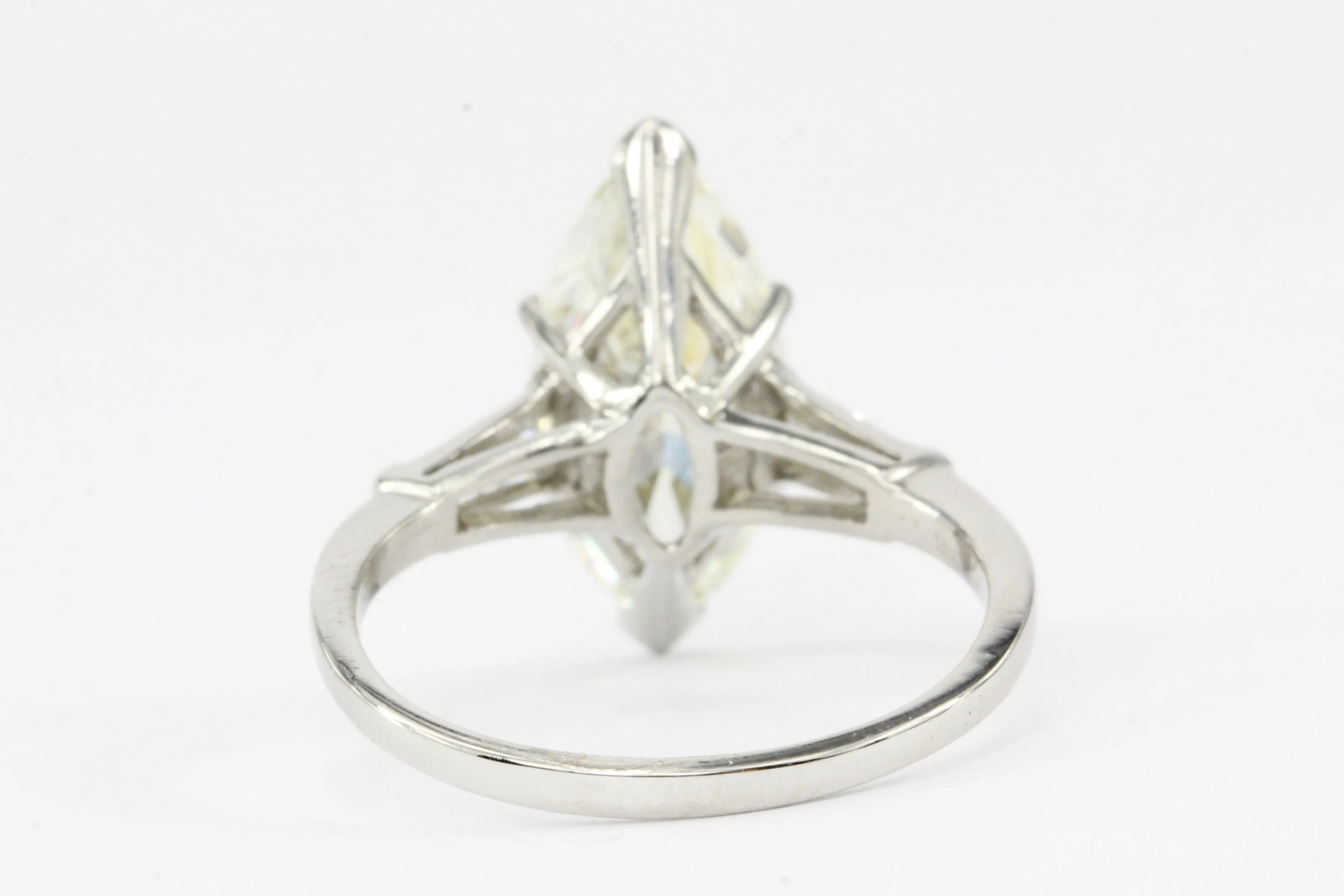 GIA Platinum 2.3 Carat Marquise Diamond Ring