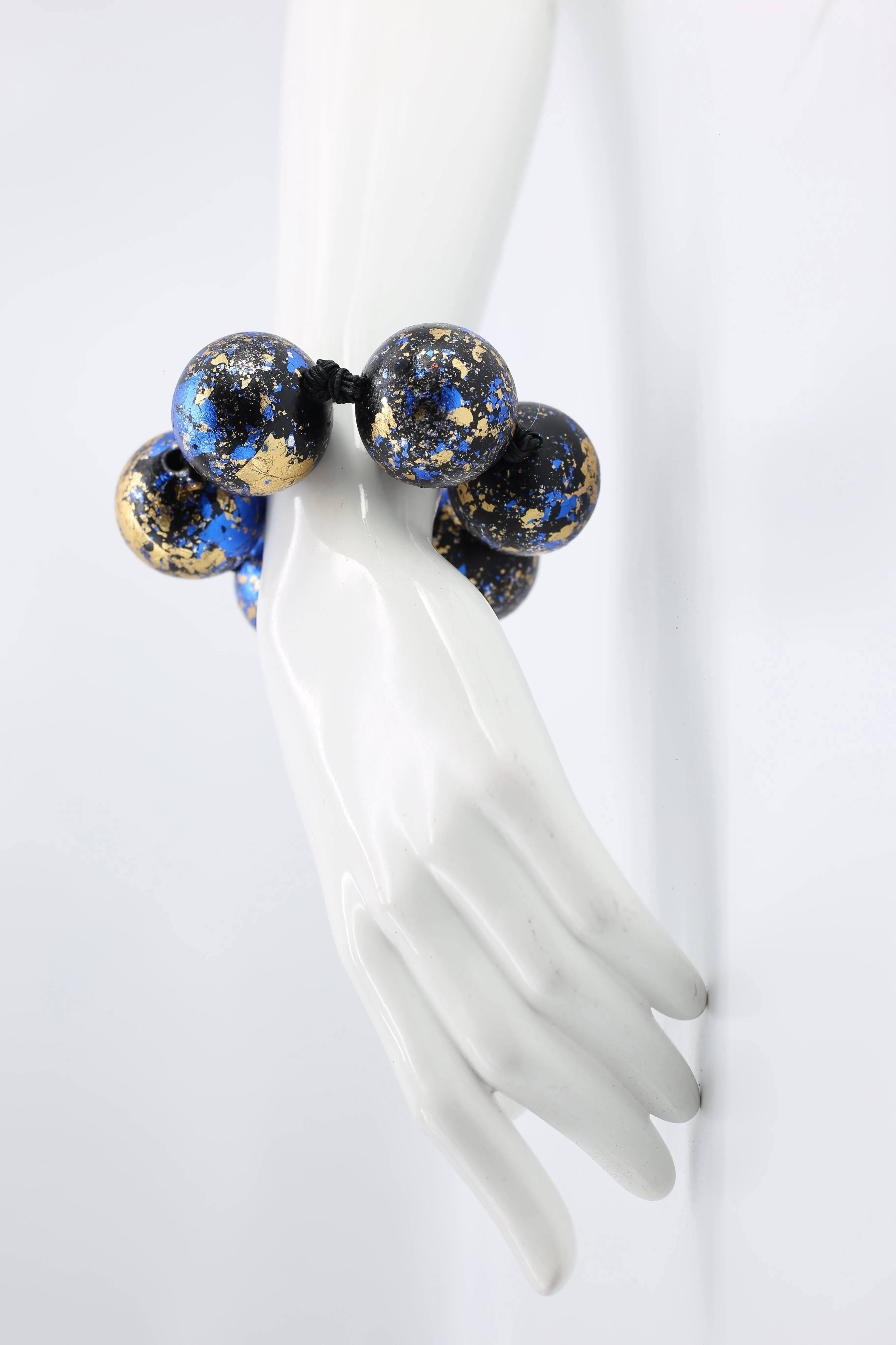 Giant Beads Bracelets - Hand gilded/Hand painted