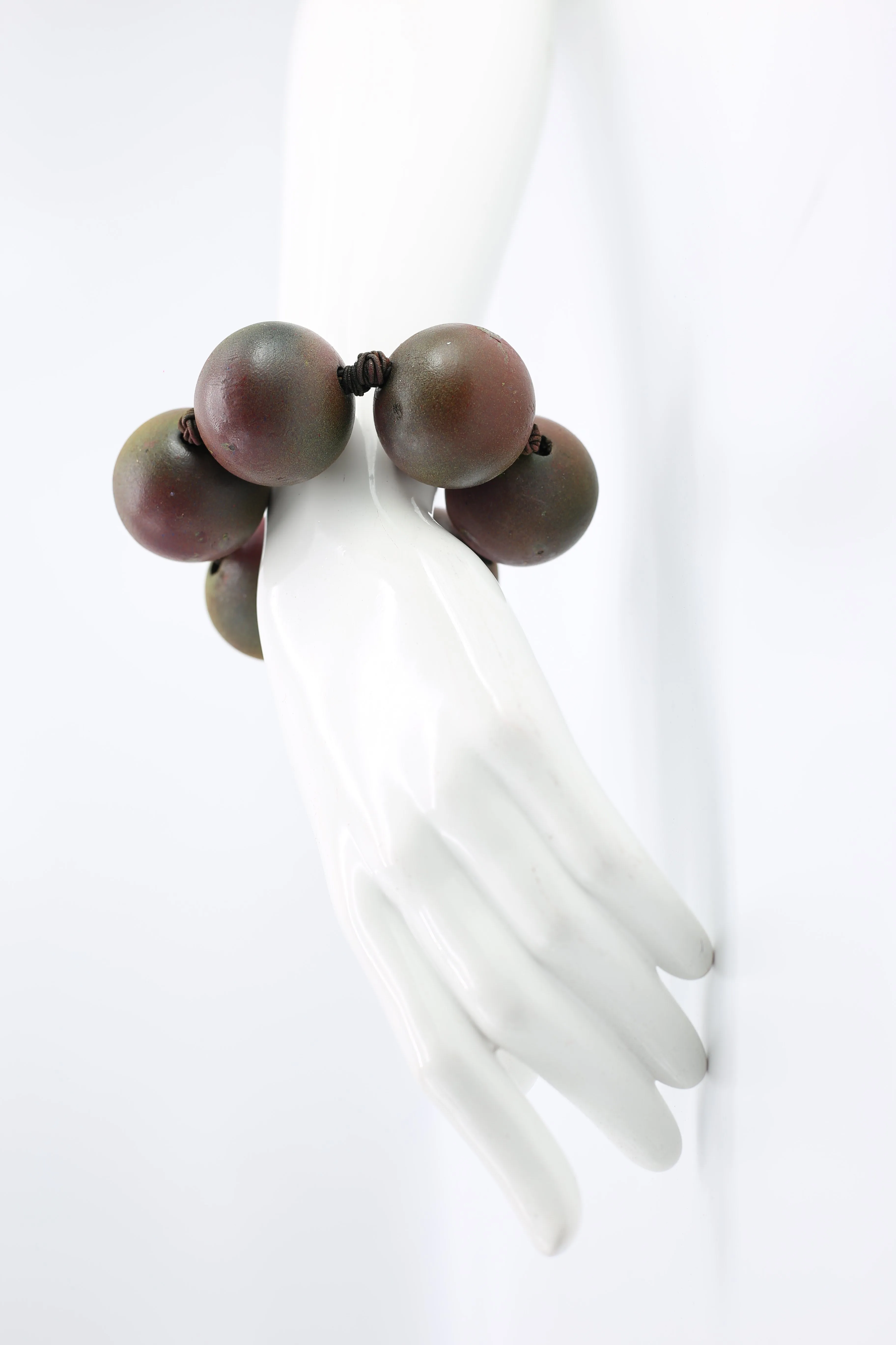 Giant Beads Bracelets - Hand gilded/Hand painted