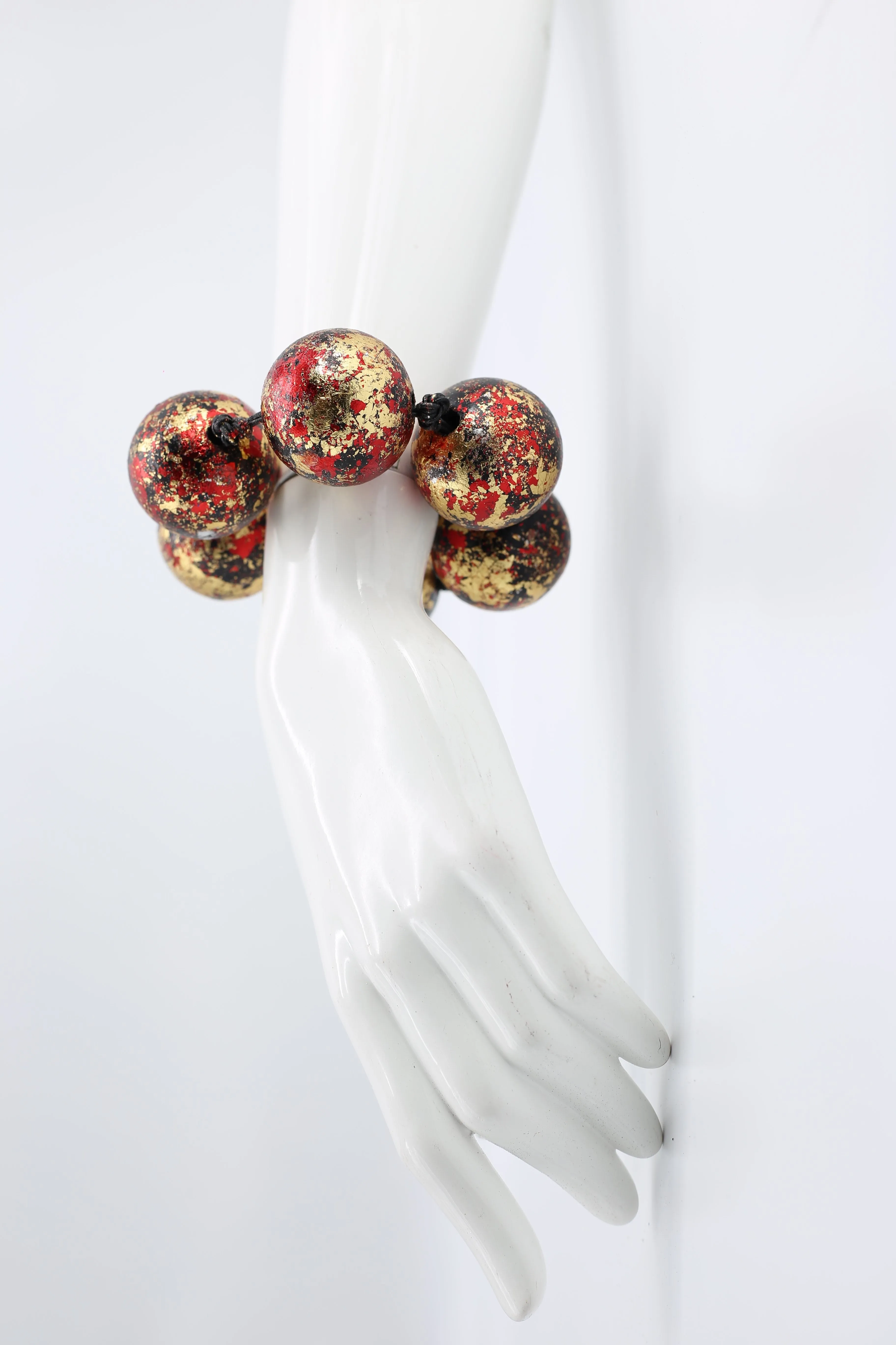 Giant Beads Bracelets - Hand gilded/Hand painted