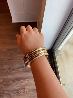 Gigi 3 Row Metal Bracelets