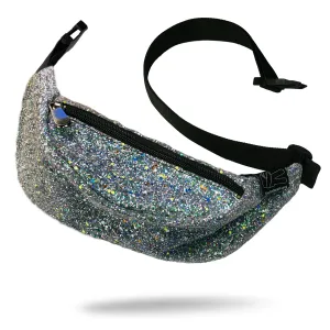 Glitter And Glow In The Dark Fanny Pack In Galactic Glow