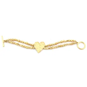 GOLD HEART  BRACELETS #296GD2301 (9C5/5F4 box in Line 1)
