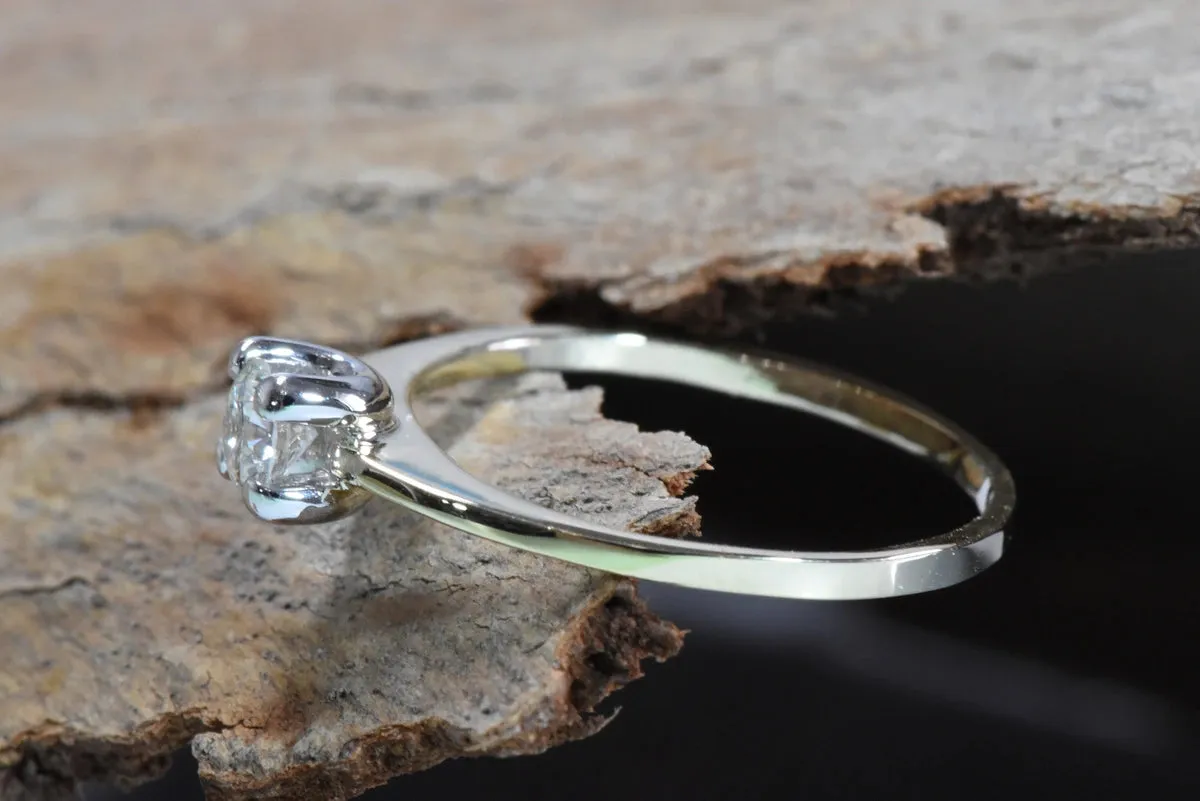 Gold Solitaire Ring-Solitaire ring-0.40ct Engagement Ring-Promise ring-Art deco ring-Custom Ring-Bridal ring-Solid gold ring-Branch ring