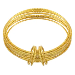 Gold Thin Multi Line Bangle Bracelets