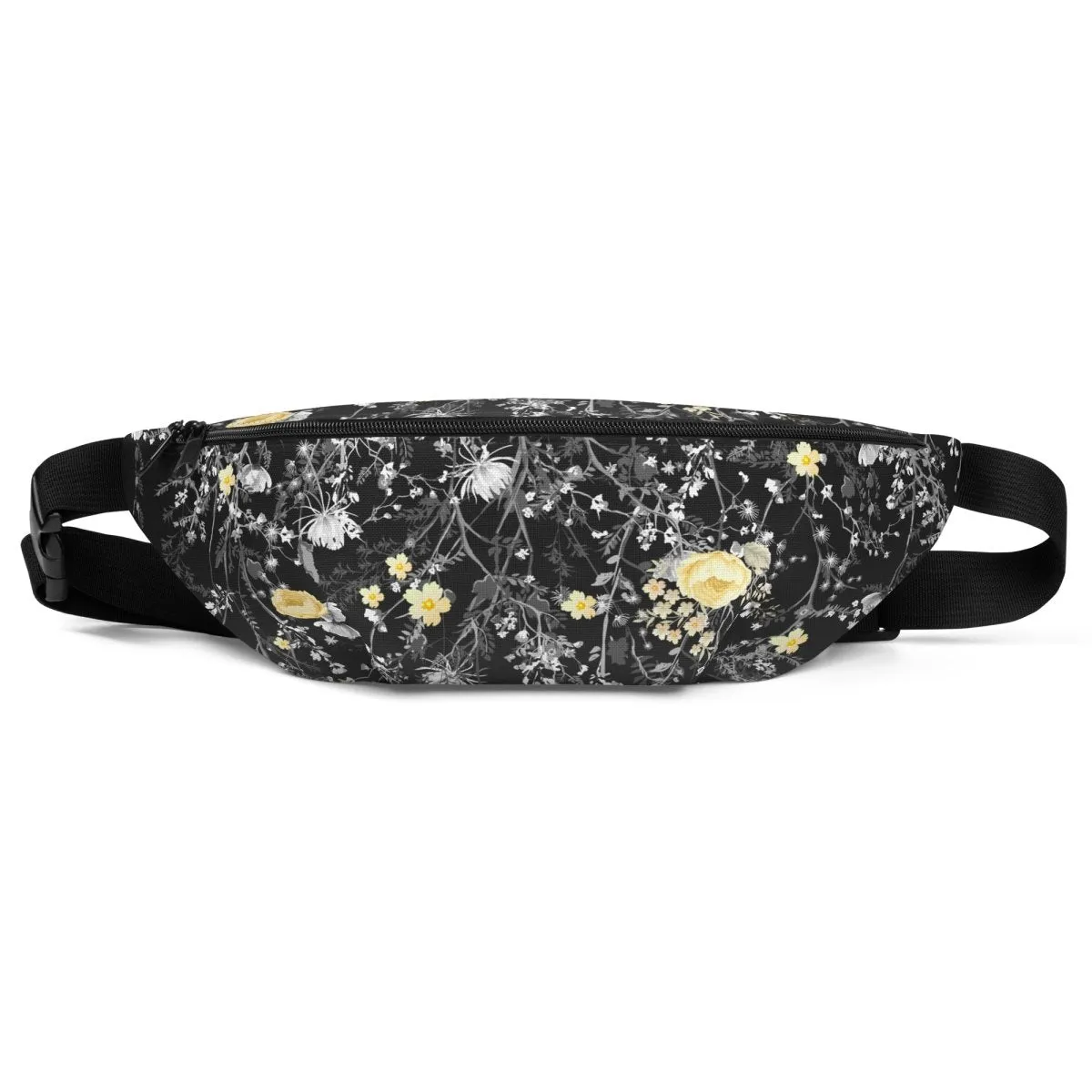 Grey Floral Fanny Pack