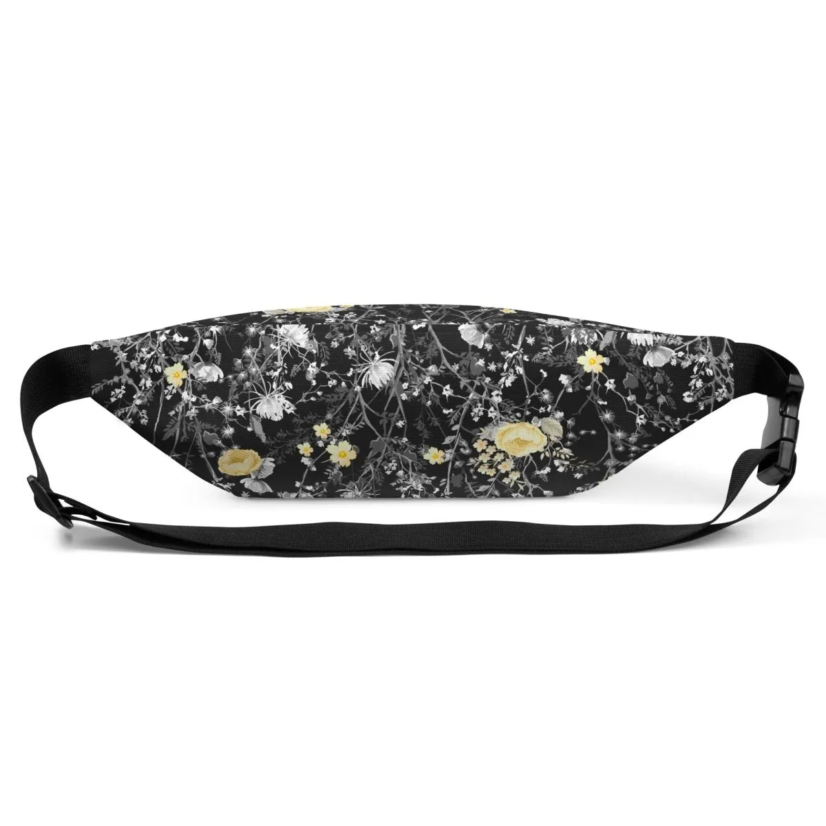Grey Floral Fanny Pack